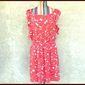 BCBGeneration Bright Coral/Red Dress Size L